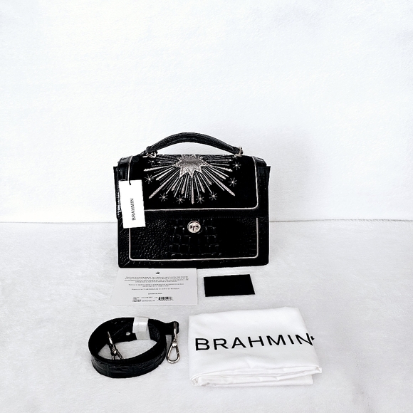 NWT Brahmin BLACK REVEL Hallie